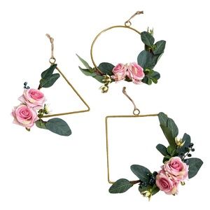 Room decor. 3 pieces. Floral. Geometric